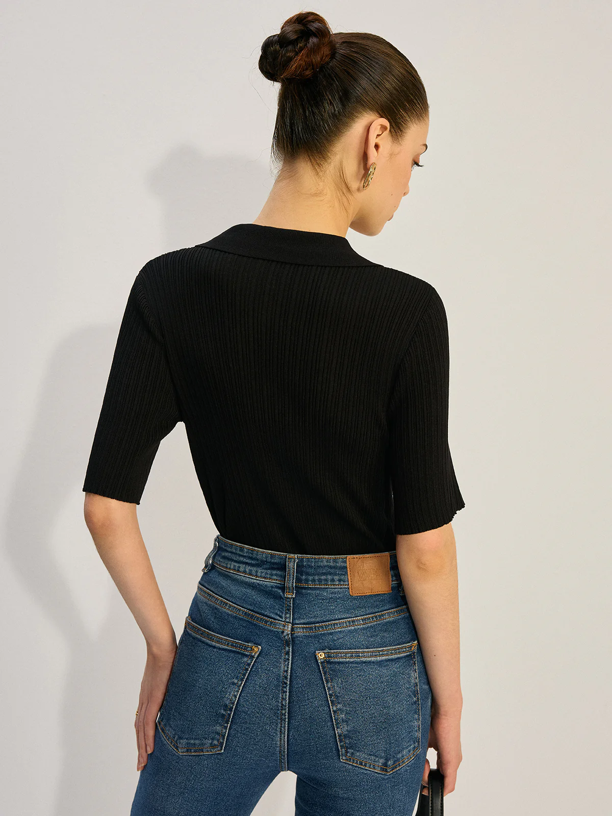 Knit Button-Up Blouse - Wholesalesil