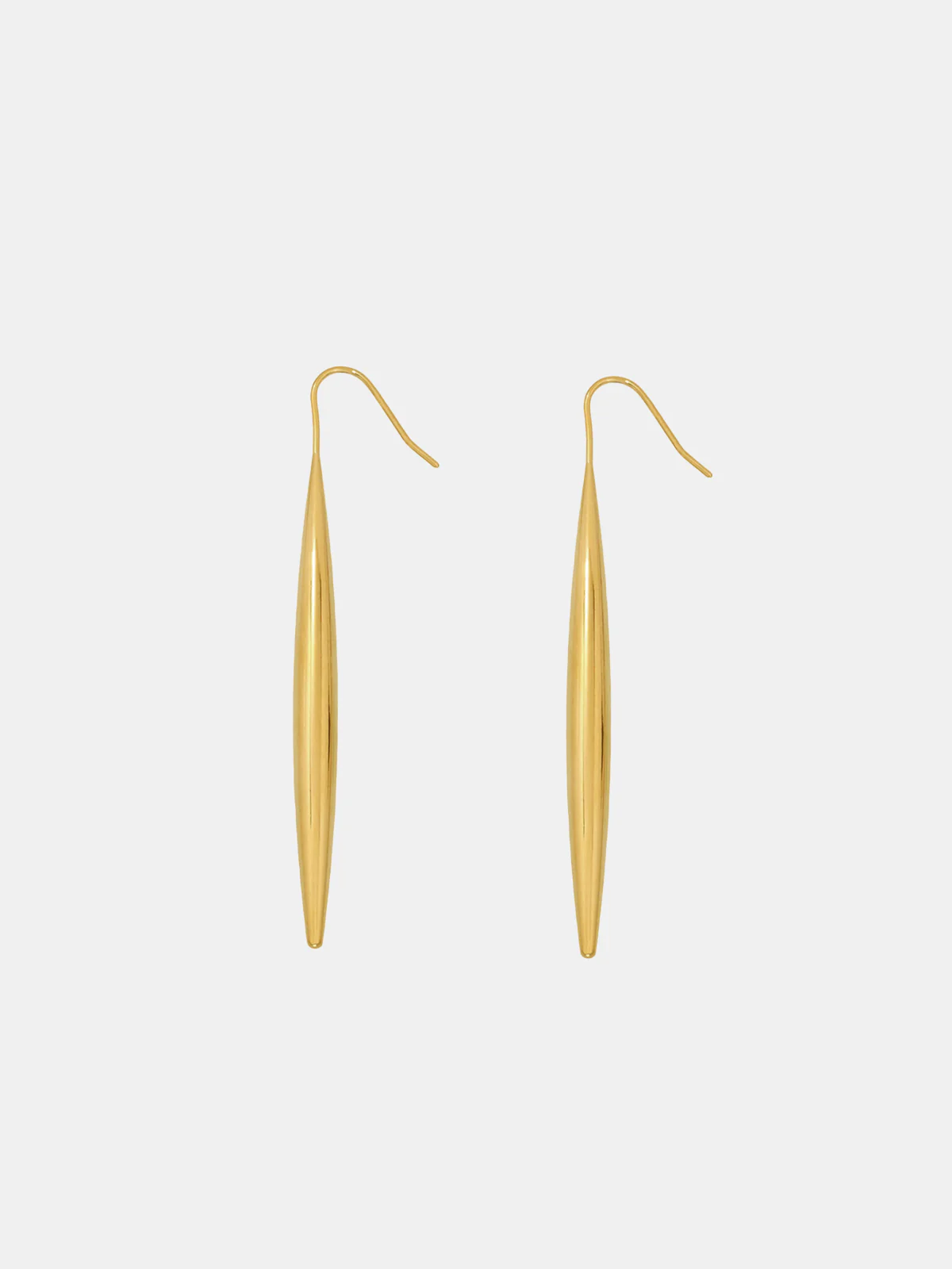 Golden Long Teardrop Drop Earrings - Wholesalesil