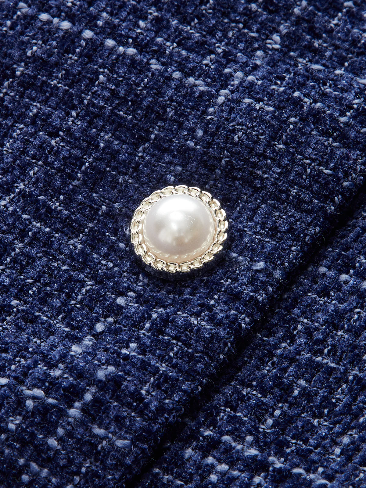 Pleated Hem Bow Neckline Tweed Mini Dress - Wholesalesil