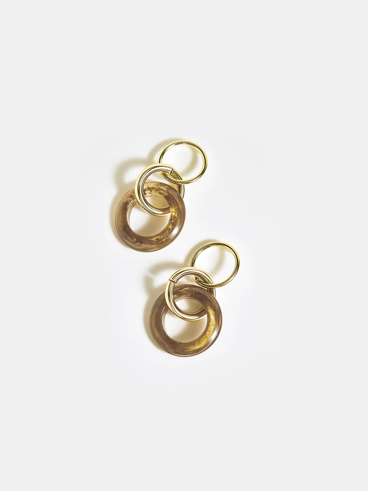 Double Hoop Drop Earrings - Wholesalesil