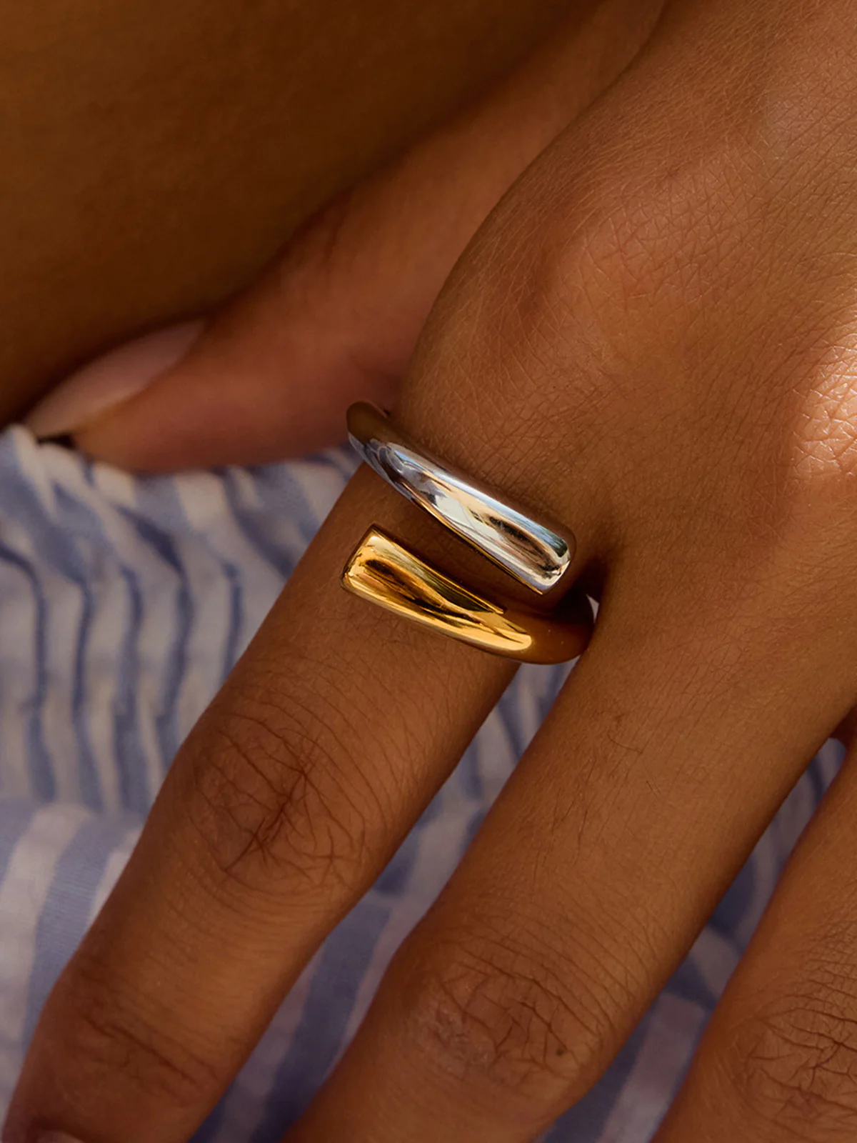 Two-Tone Bypass Ring - Wholesalesil