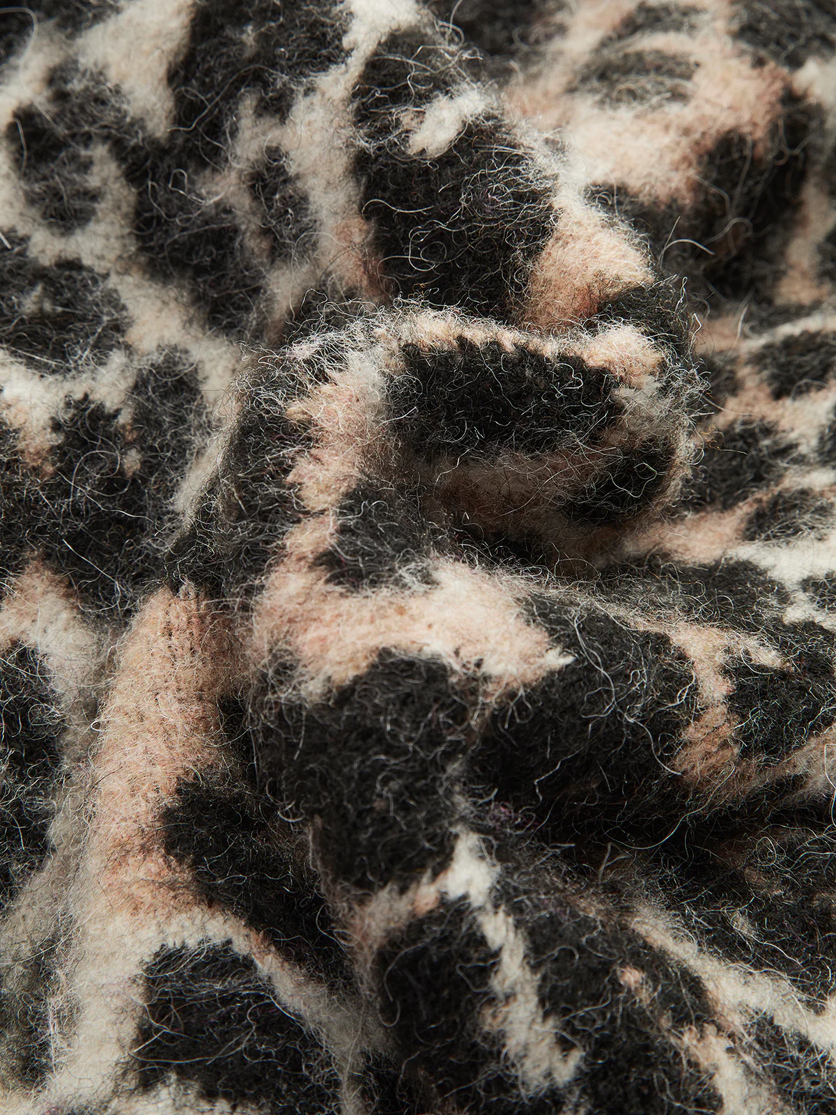 Wool Blend Leopard Print Metal Button Cardigan - Wholesalesil