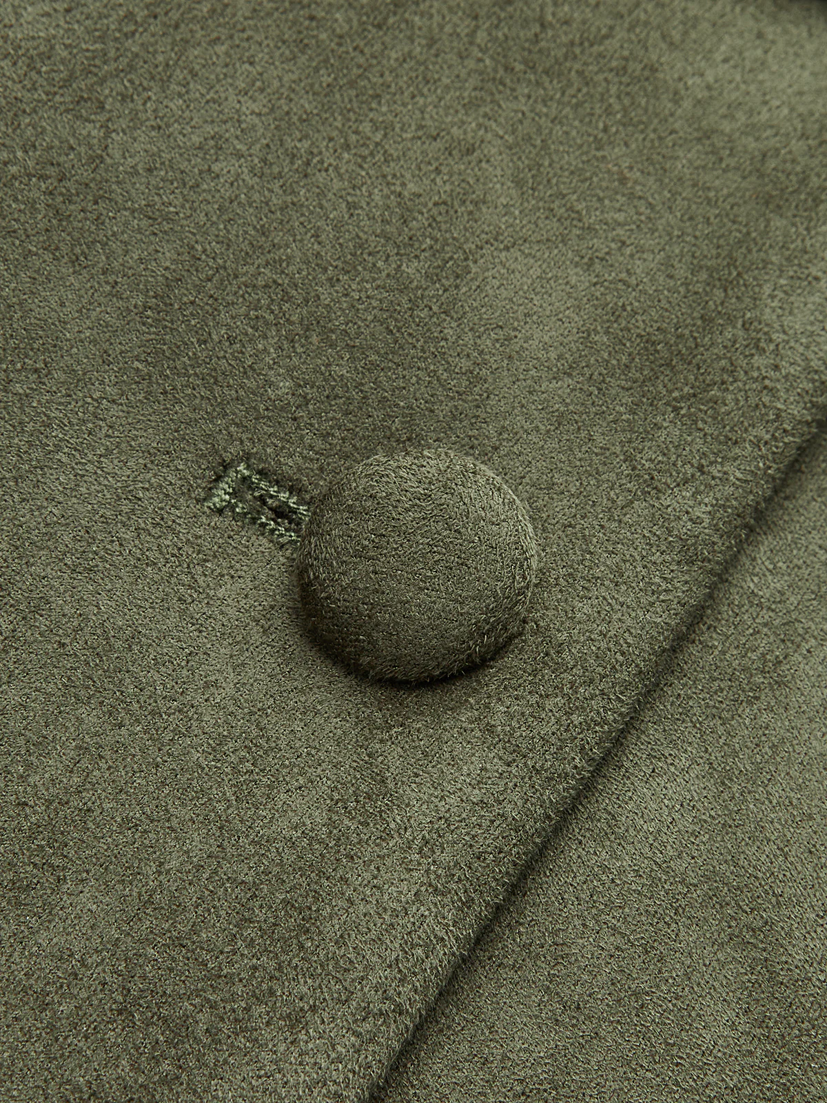 Suede Effect Cinched Waist Jacket - Wholesalesil