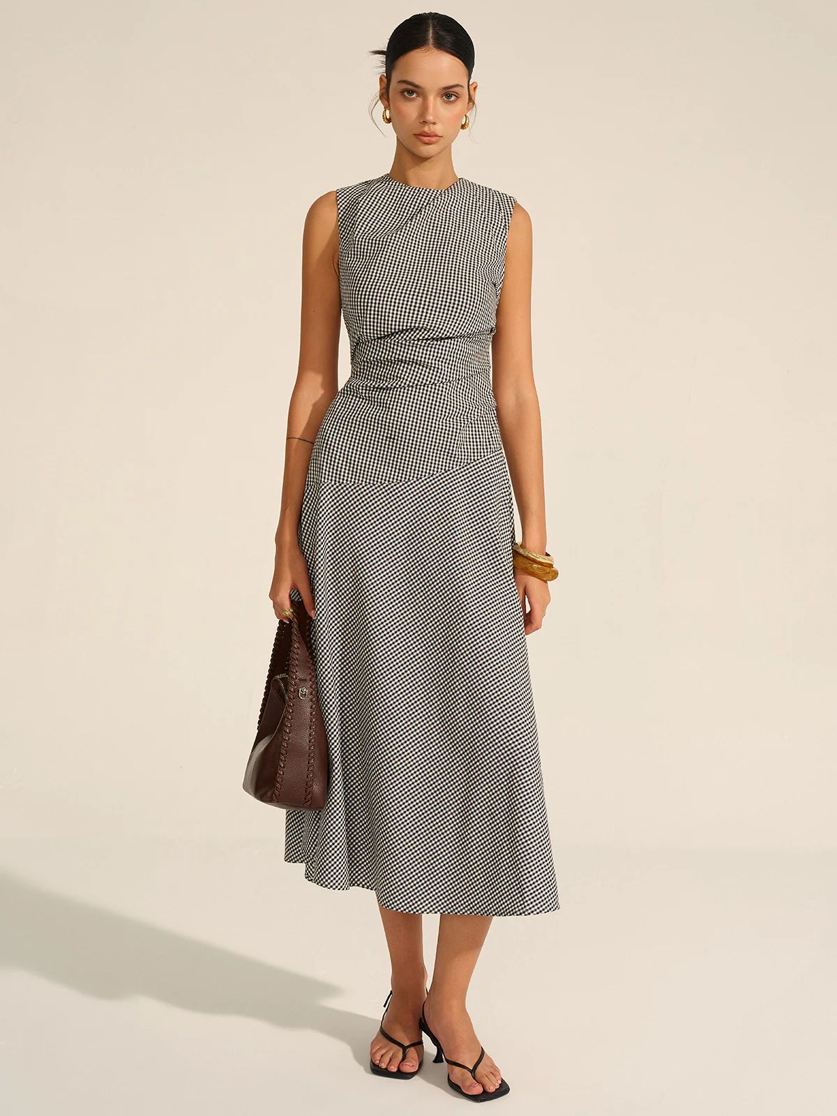 Gingham Midi Dress - Wholesalesil