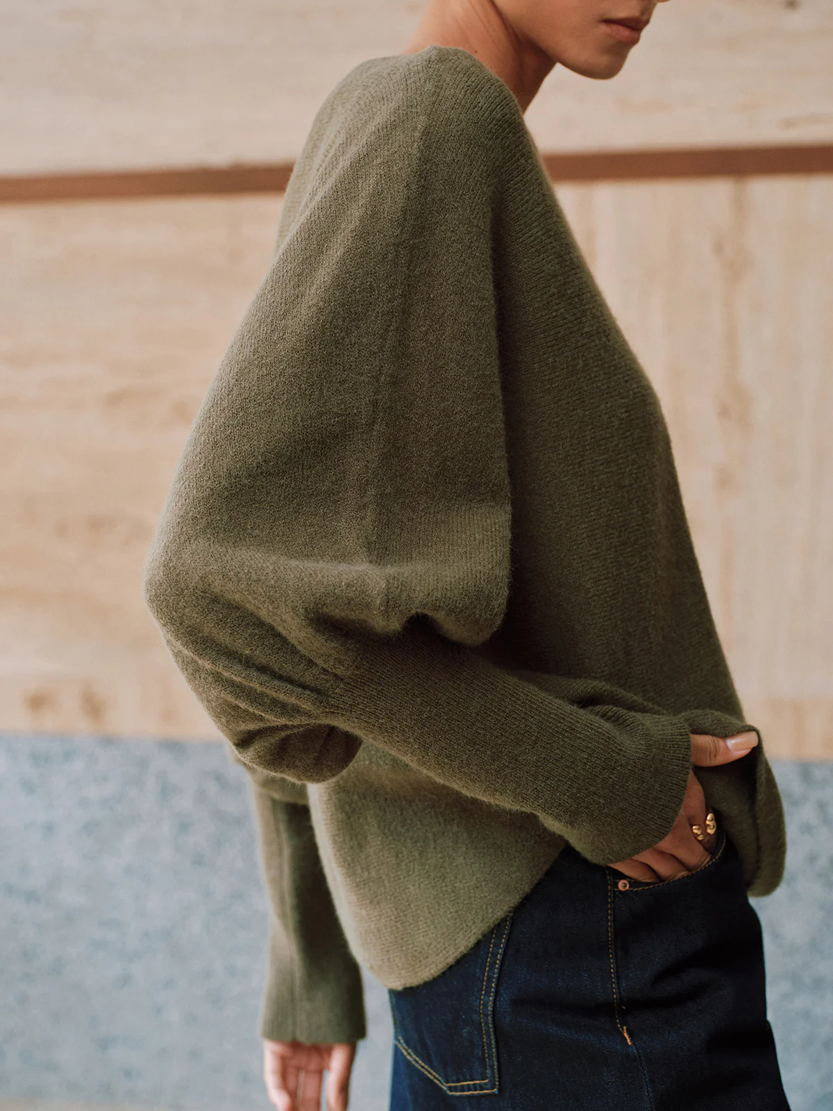 Batwing Sleeve Sweater - Wholesalesil