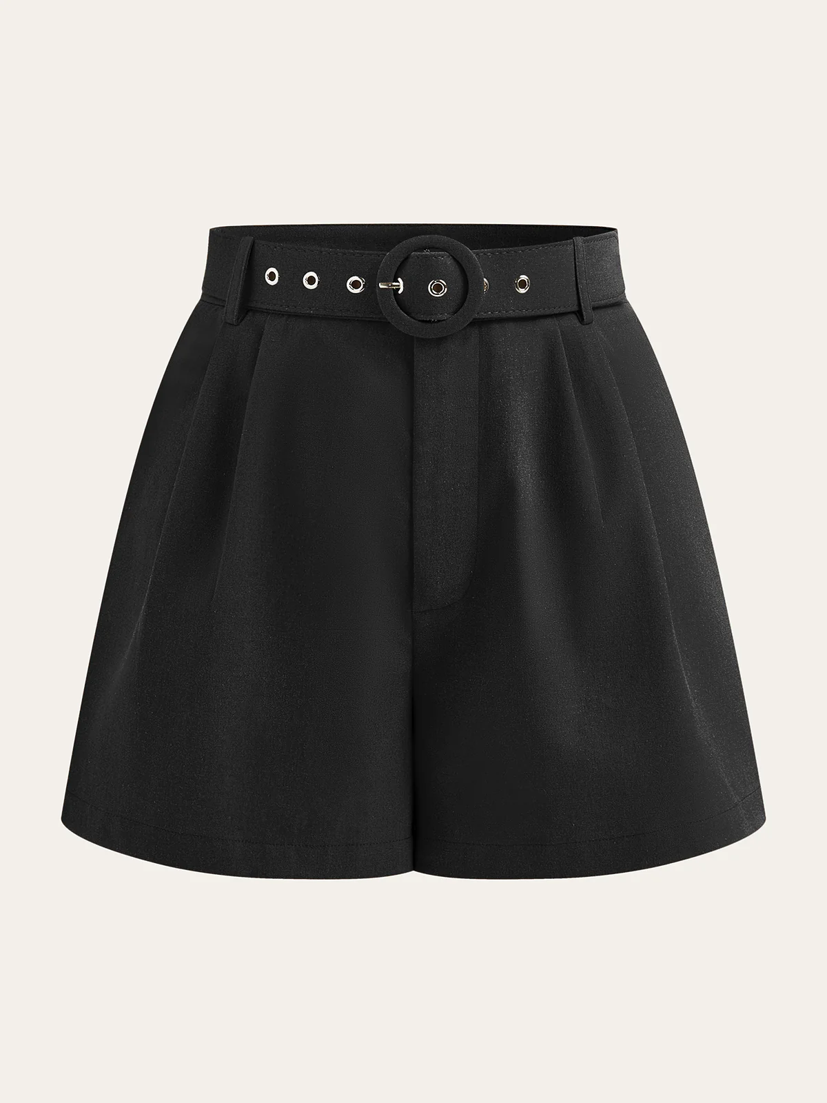 Belted Mid-Waisted Shorts - Wholesalesil
