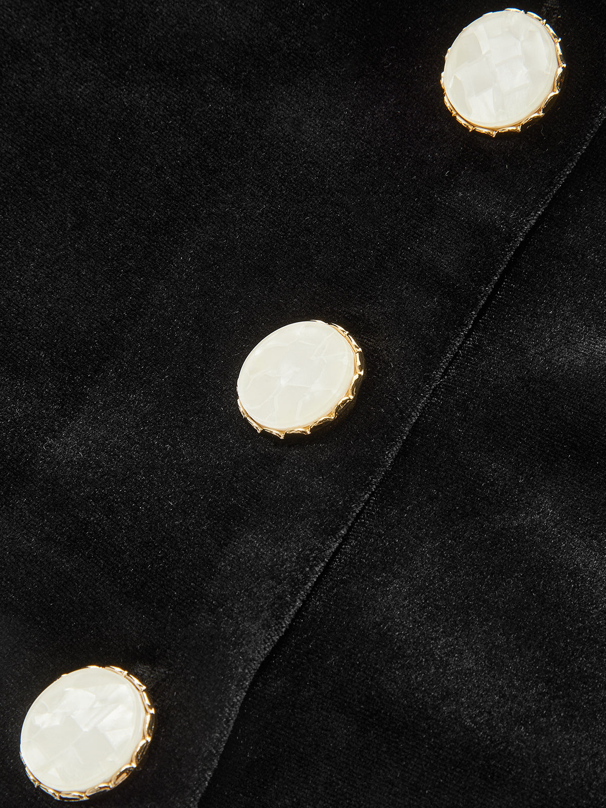 Velvet-Cinched V-Neck Chiffon Paneled Cropped Blouse - Wholesalesil