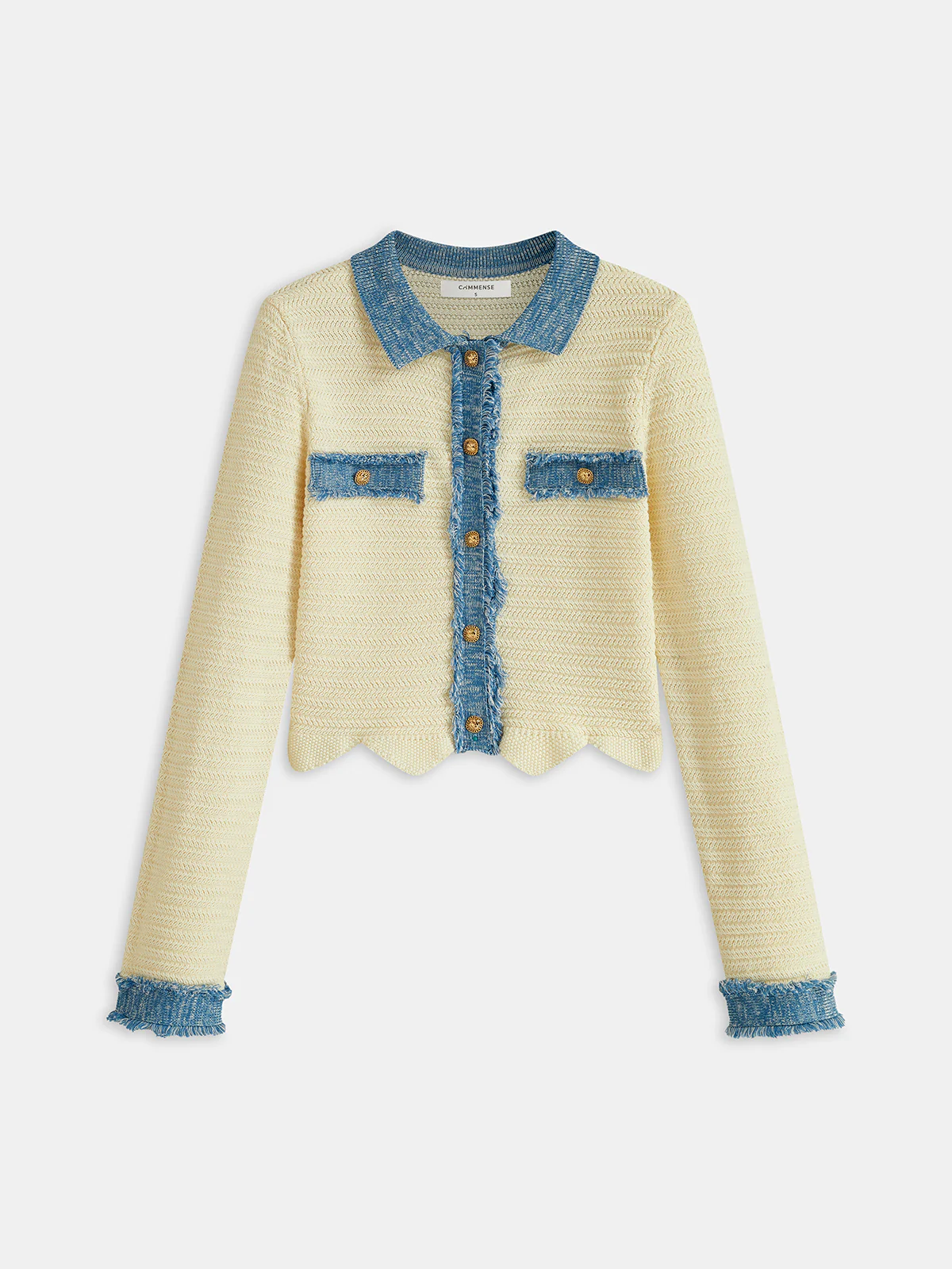 Scallop Edge Cardigan - Wholesalesil