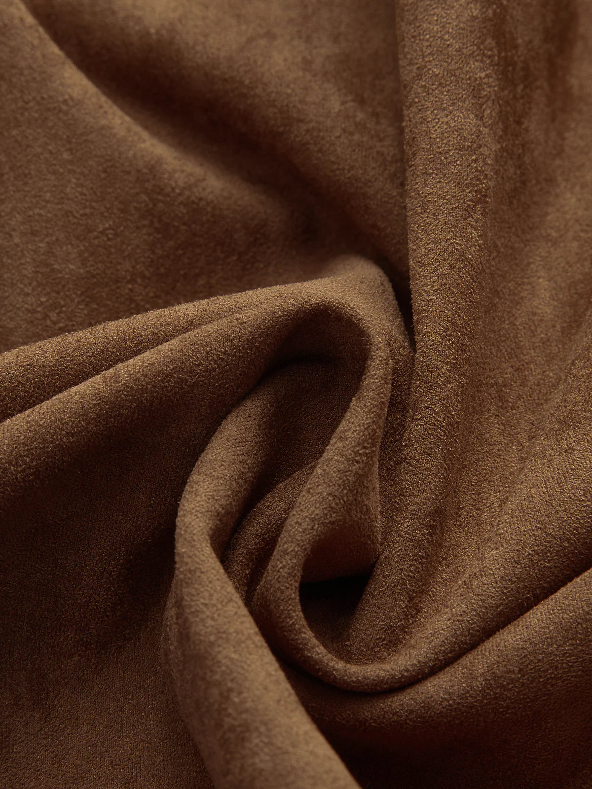 Suede Effect Belted Lapel Jacket - Wholesalesil