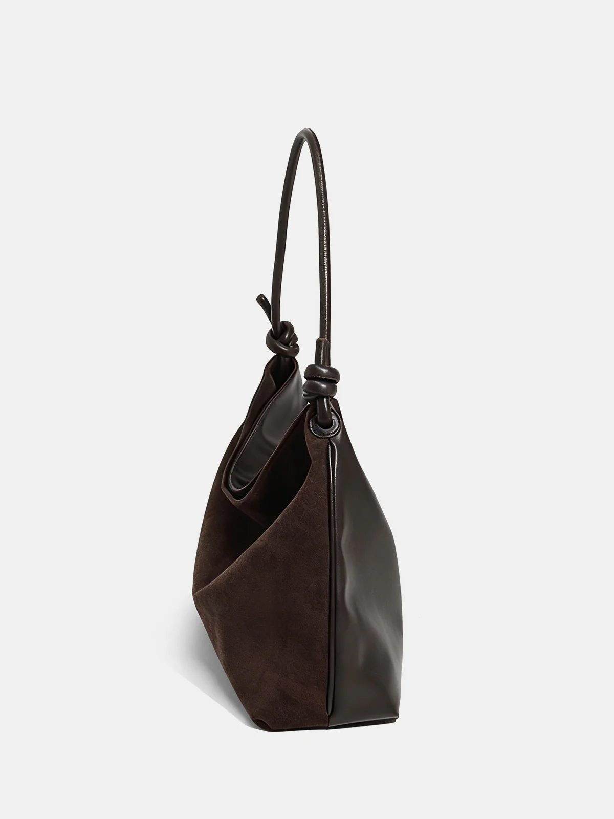 Suede Effect Knot Hobo Bag - Wholesalesil