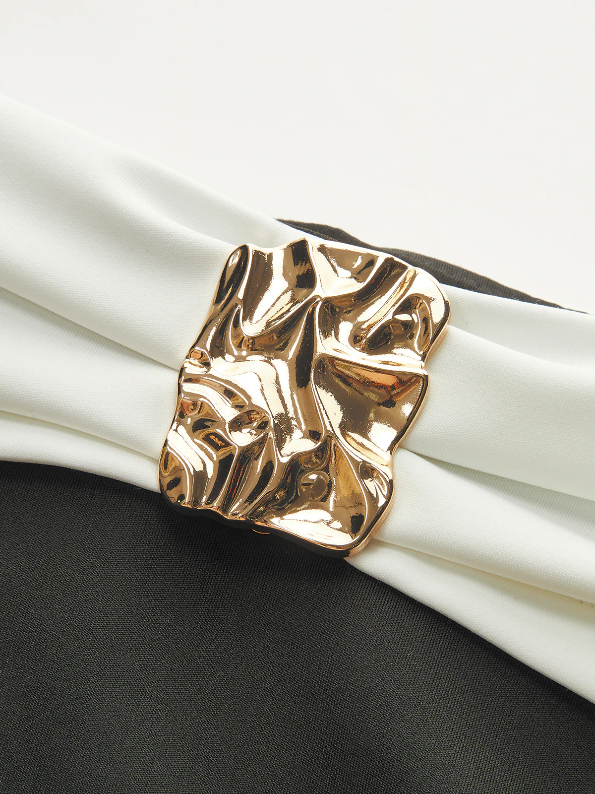 Metal Decor Off-Shoulder Bodysuit - Wholesalesil