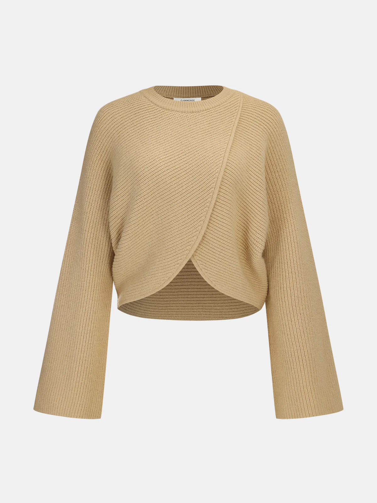 Asymmetric Wrap Knit Sweater - Wholesalesil