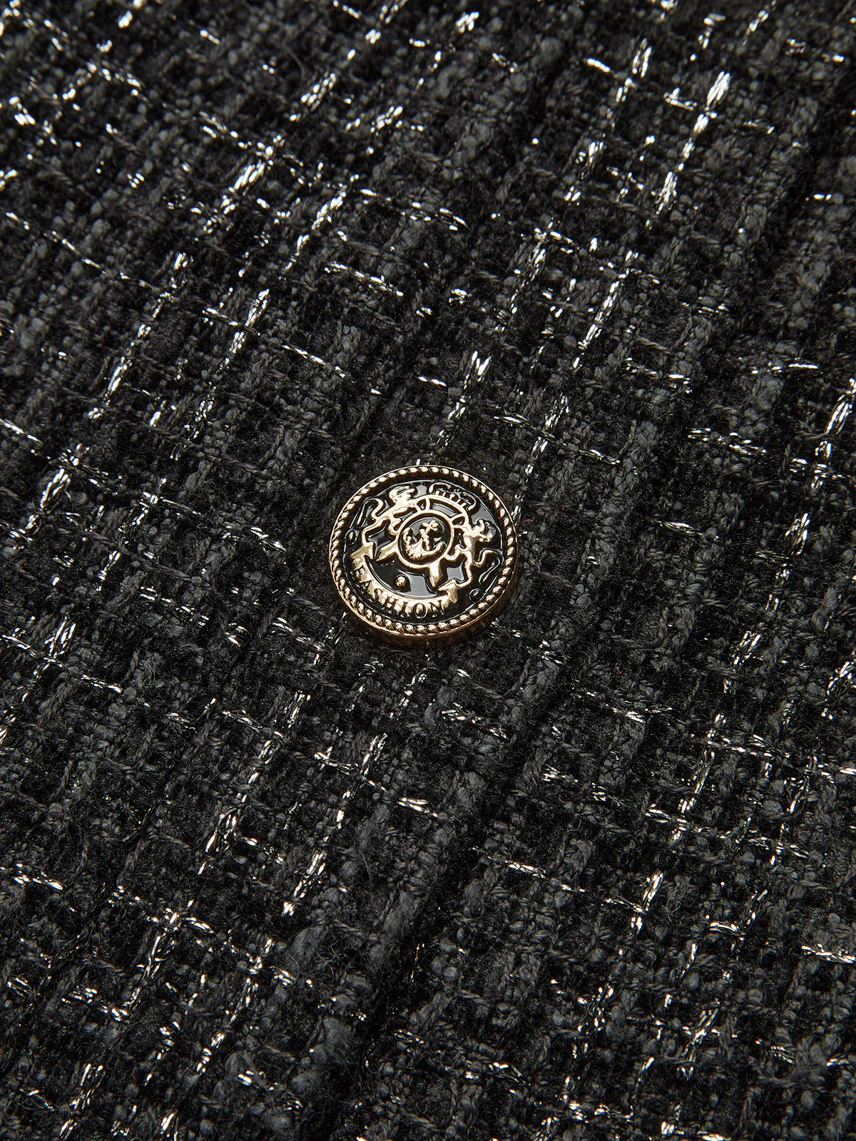 Faux Fur Collar Tweed Belted Mini Dress - Wholesalesil