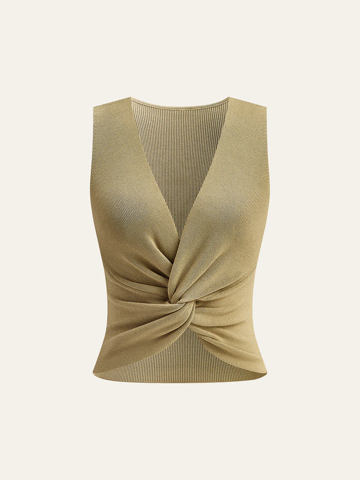 Knit Twist-Front Tank Top - Wholesalesil