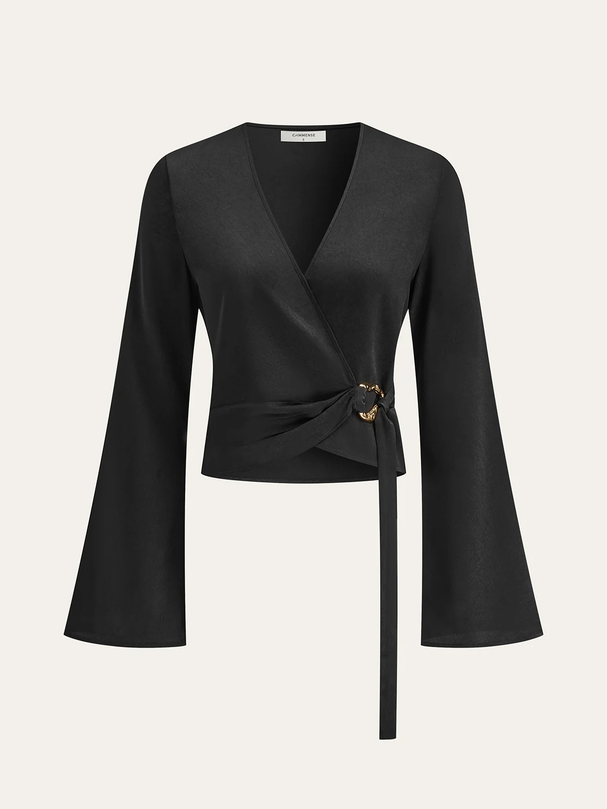 Bell Sleeves Wrap Top - Wholesalesil