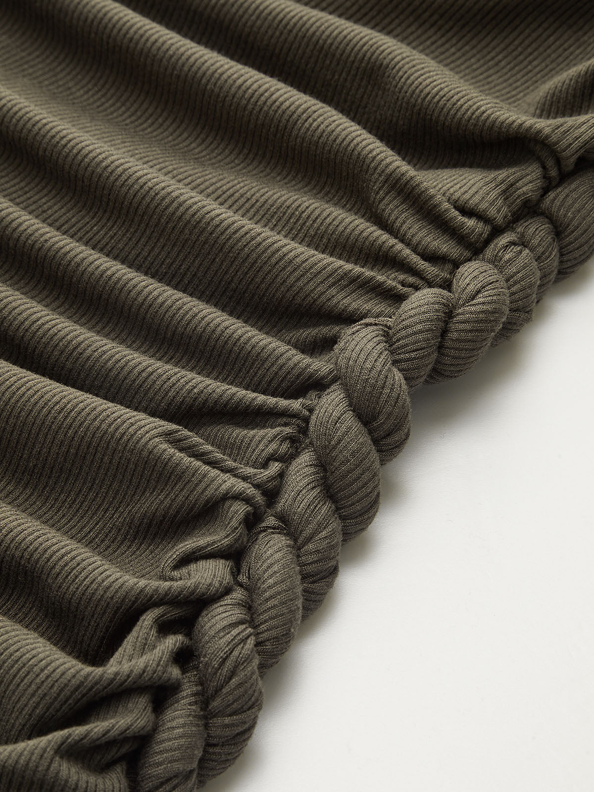 Braided Rope One-Shoulder Ruched Mini Dress - Wholesalesil