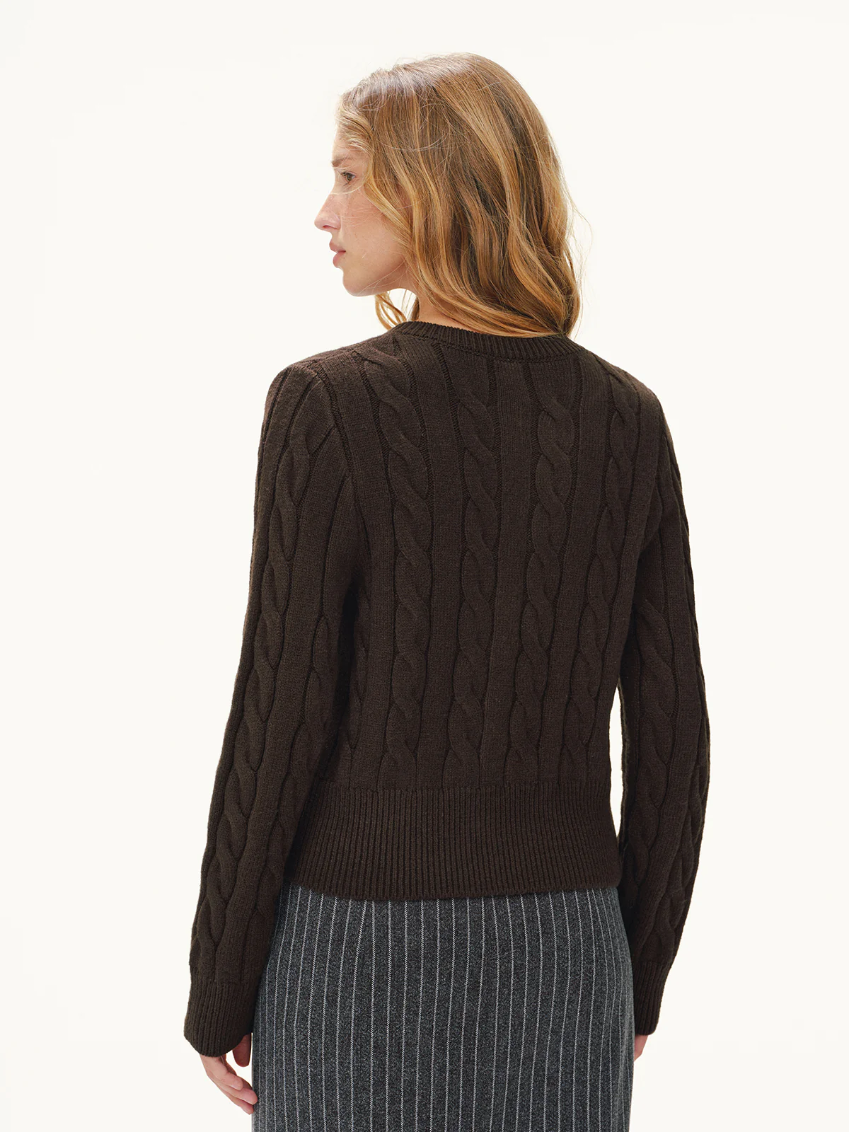 Button-Front Cable-Knit Cardigan - Wholesalesil