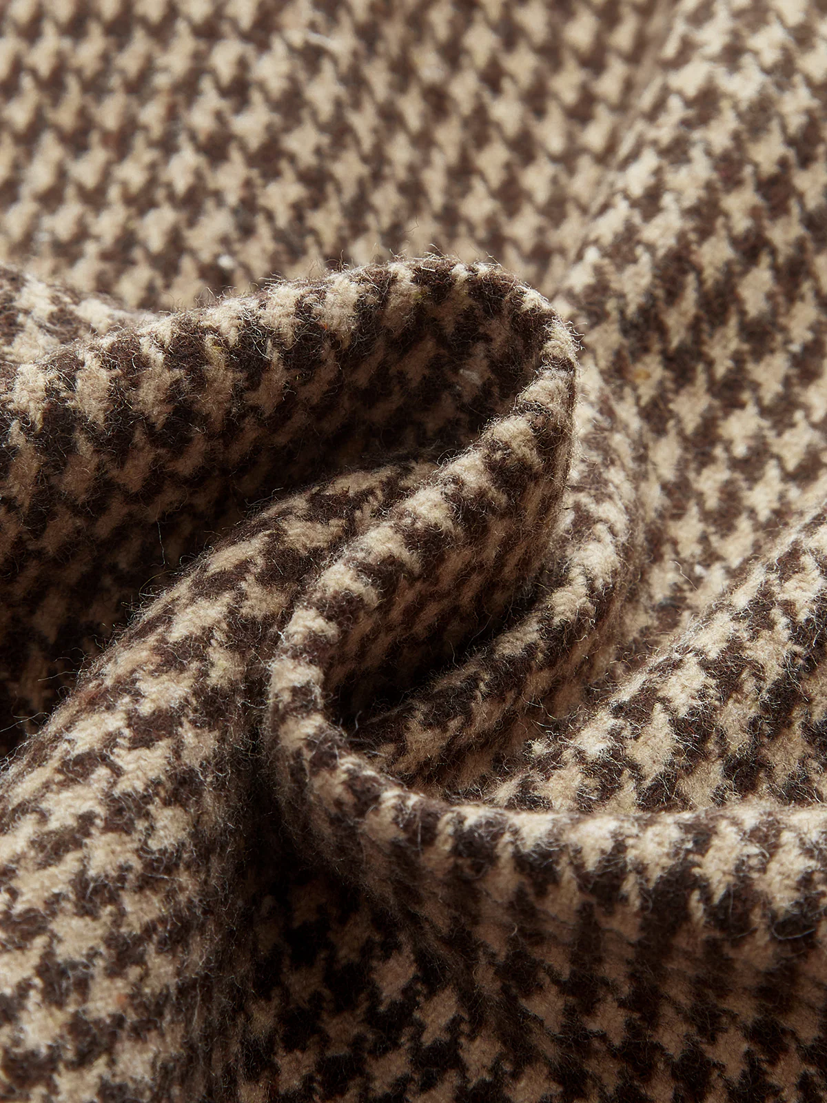 Belted Houndstooth Tweed Shorts - Wholesalesil