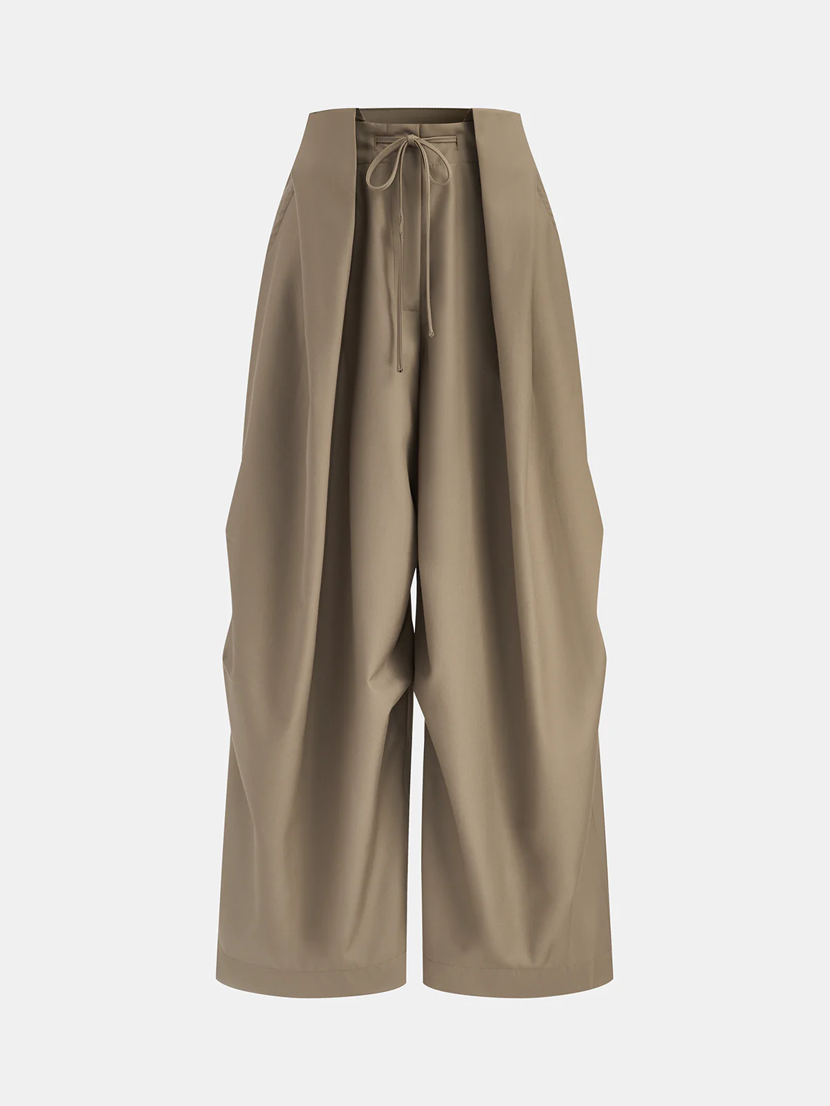 High-Waist Drawstring Parachute Pants - Wholesalesil