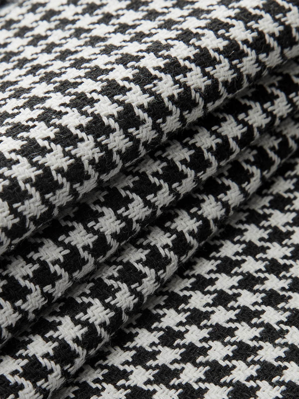 Houndstooth Pleated Buttoned Wide Leg Pants - Wholesalesil