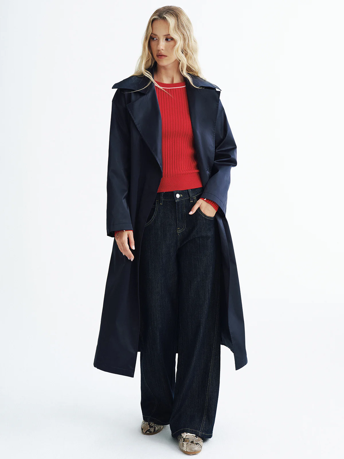 Contrast Trim Wool-Blend Ribbed Knit Sweater - Wholesalesil