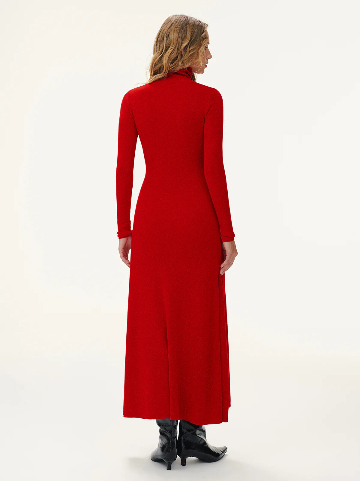Wool-Blend Turtleneck Maxi Dress - Wholesalesil