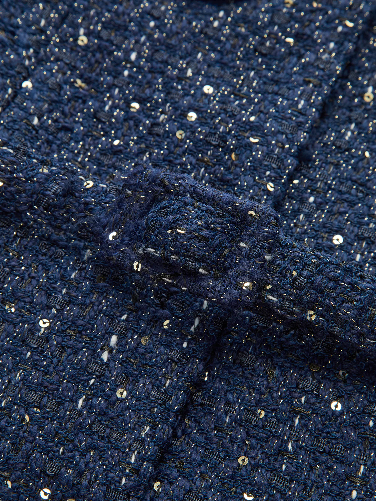 Metallic Button Tweed Jacket - Wholesalesil