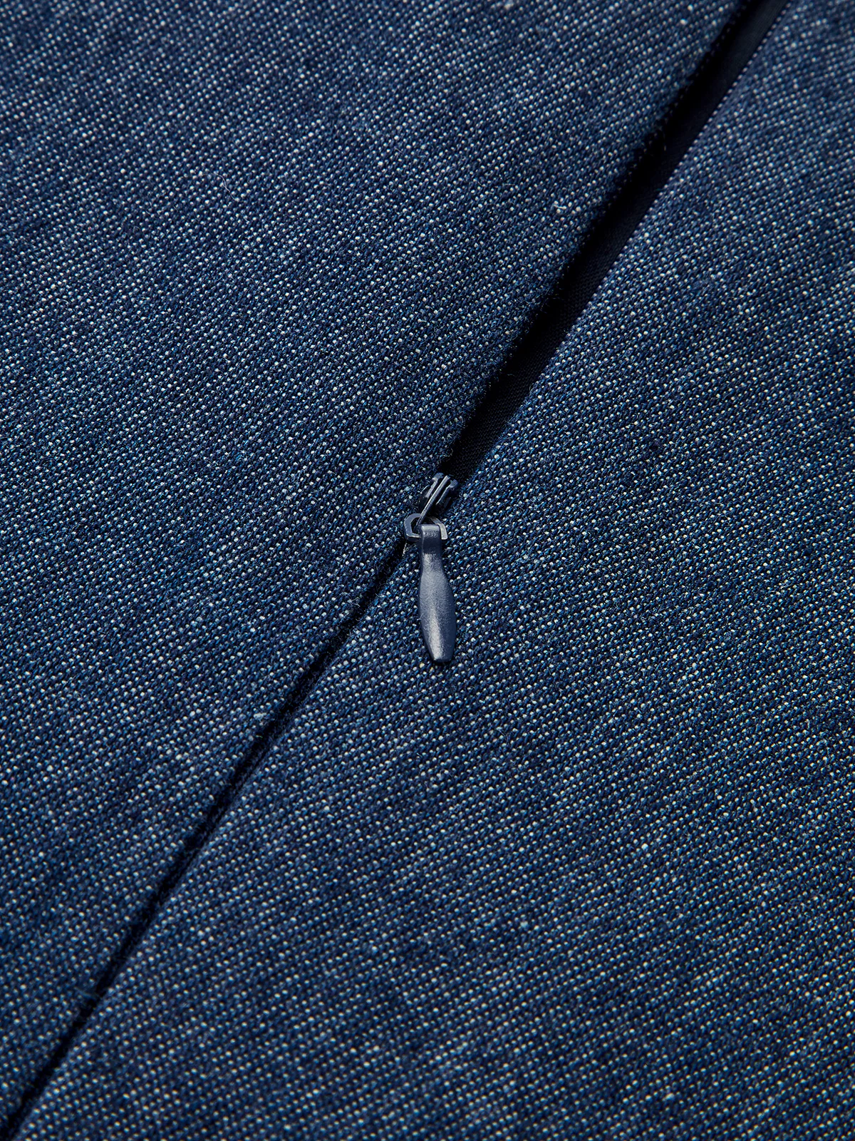 Metal Detail Denim Pleated Sleeveless Dress - Wholesalesil