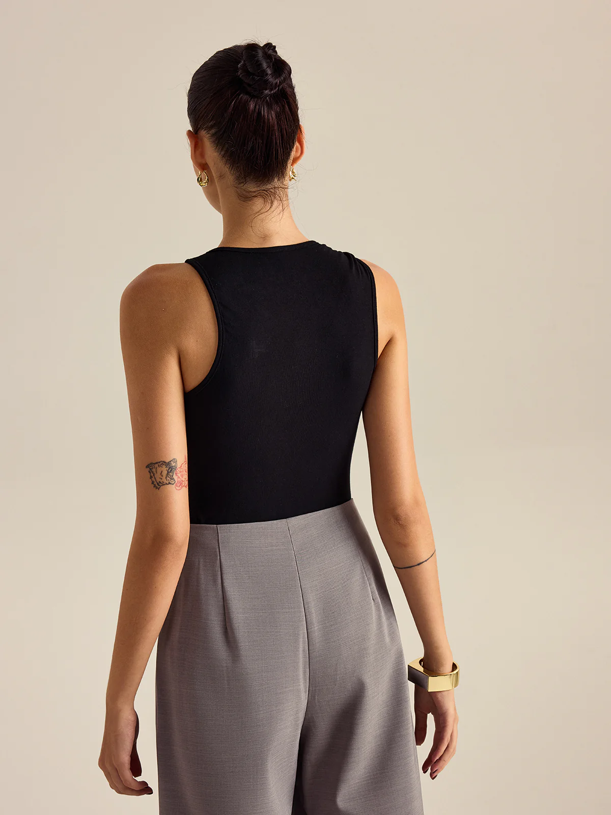 Metal Decor Sleeveless Top - Wholesalesil