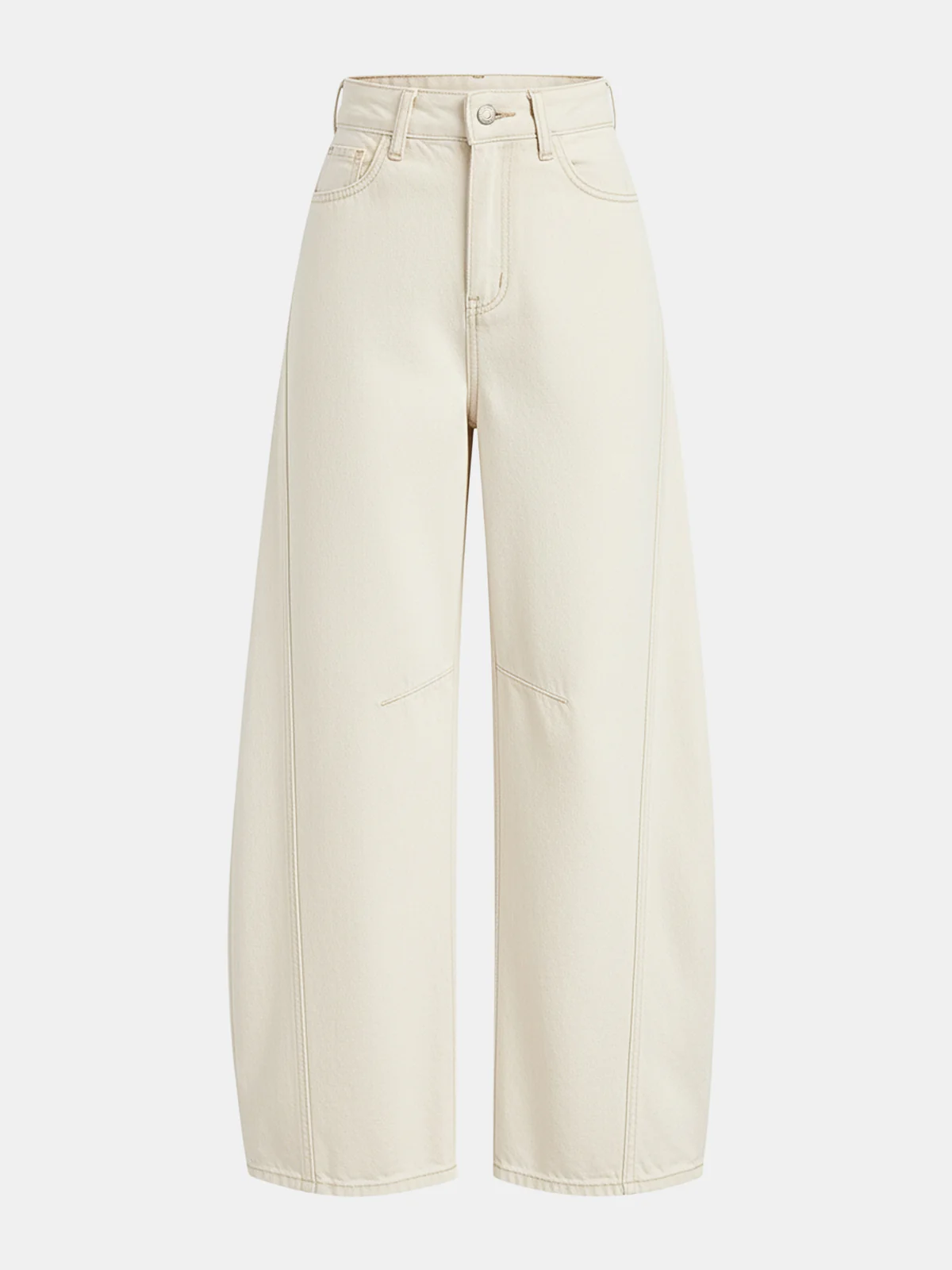 Denim Curved-Leg Jeans - Wholesalesil