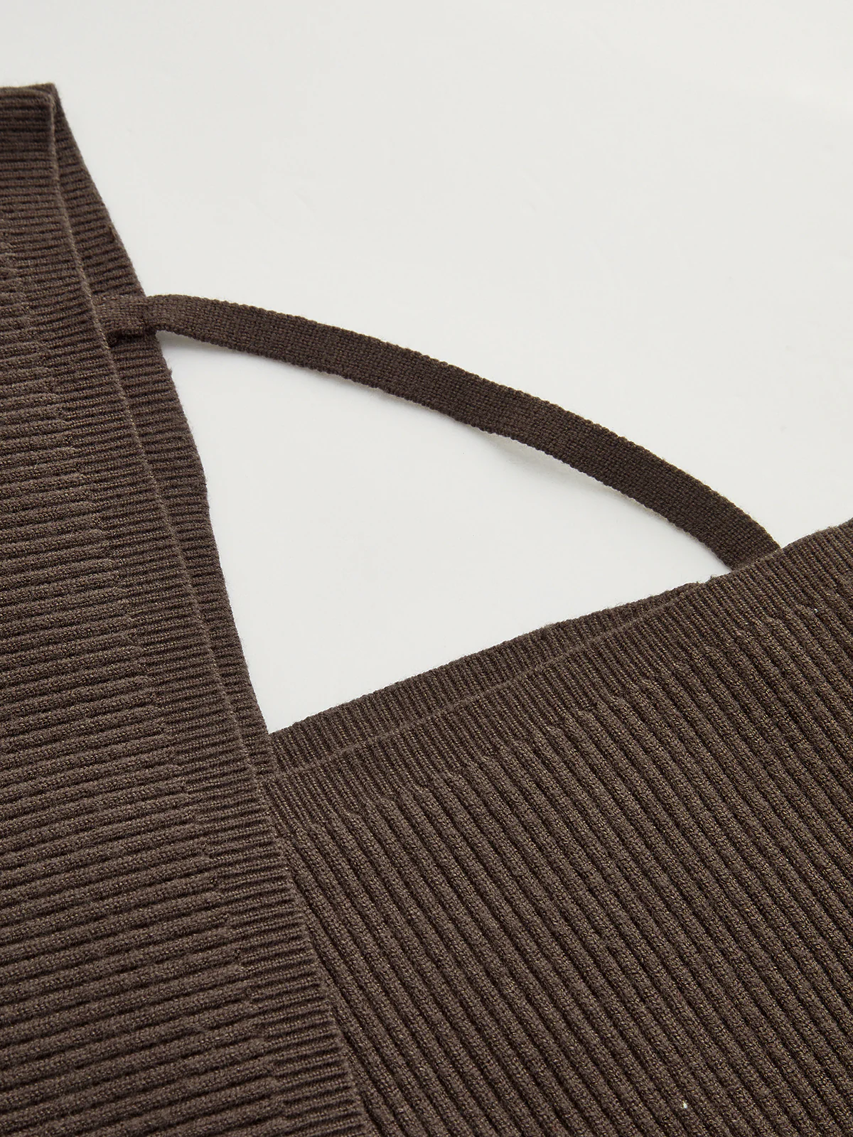 Puff Sleeve Backless Rib-Knit Sweater - Wholesalesil