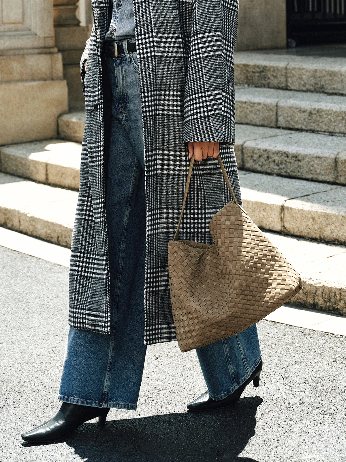 Woven Textured Tote Bag - Wholesalesil