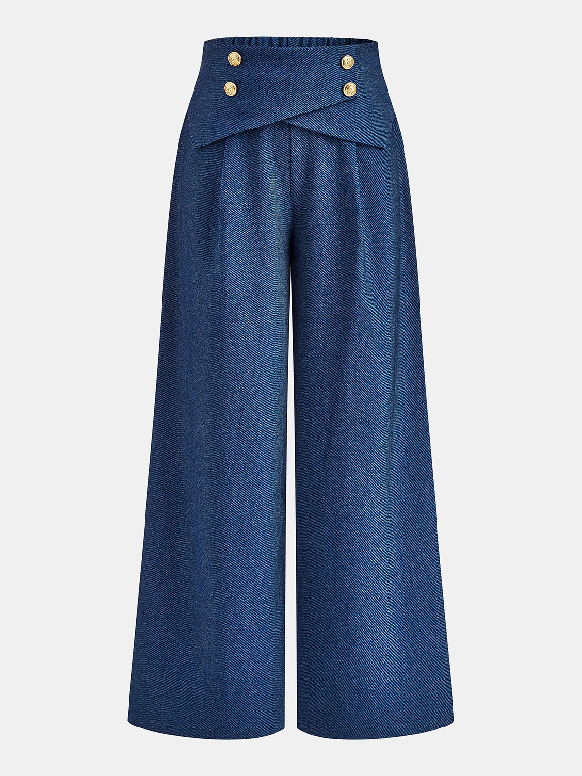 Crossover Waist Wide-Leg Pants - Wholesalesil