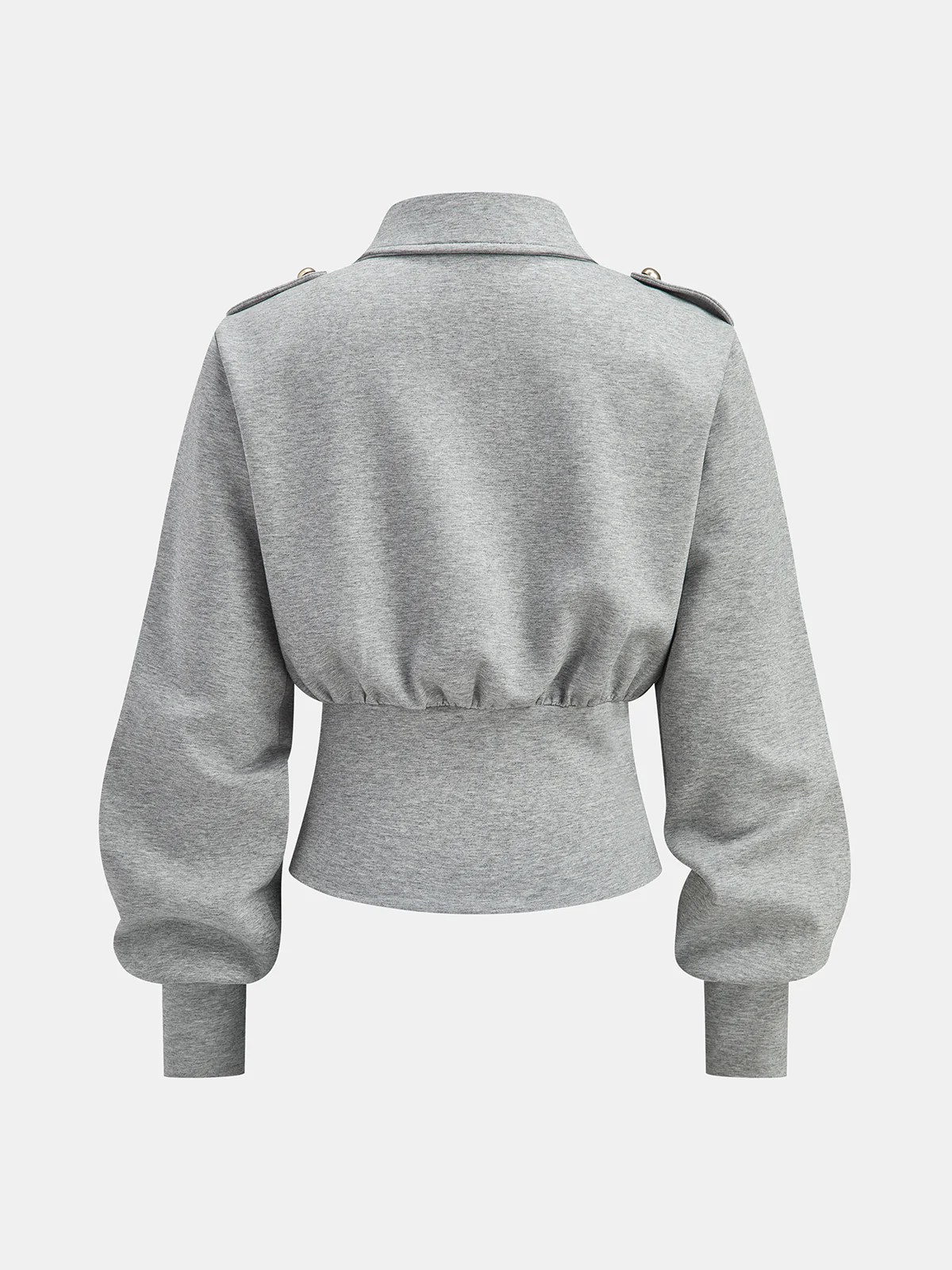 Metal Button Collared Jacket - Wholesalesil