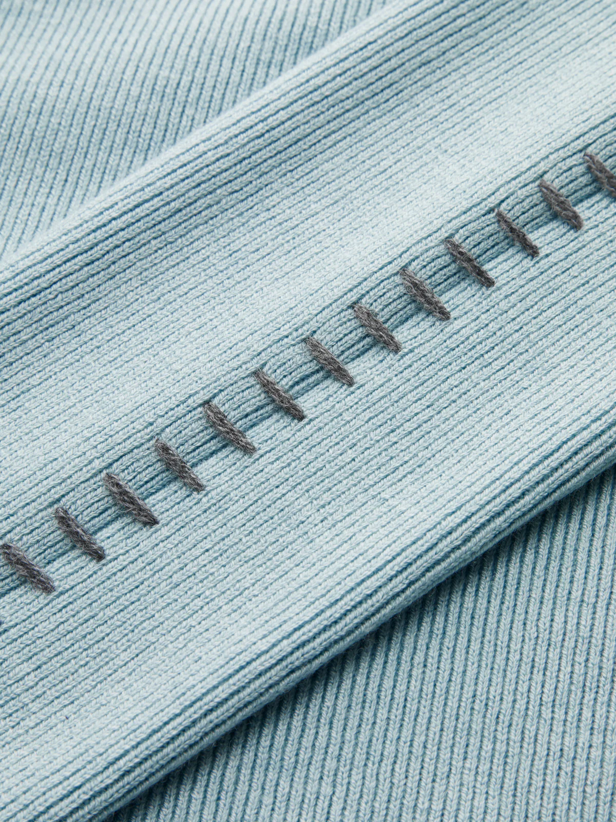 Contrast Stitch Wool-Blend Turtleneck Sweater - Wholesalesil