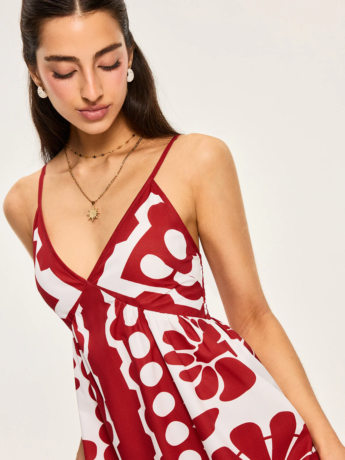 Floral Print Spaghetti Strap Dress - Wholesalesil