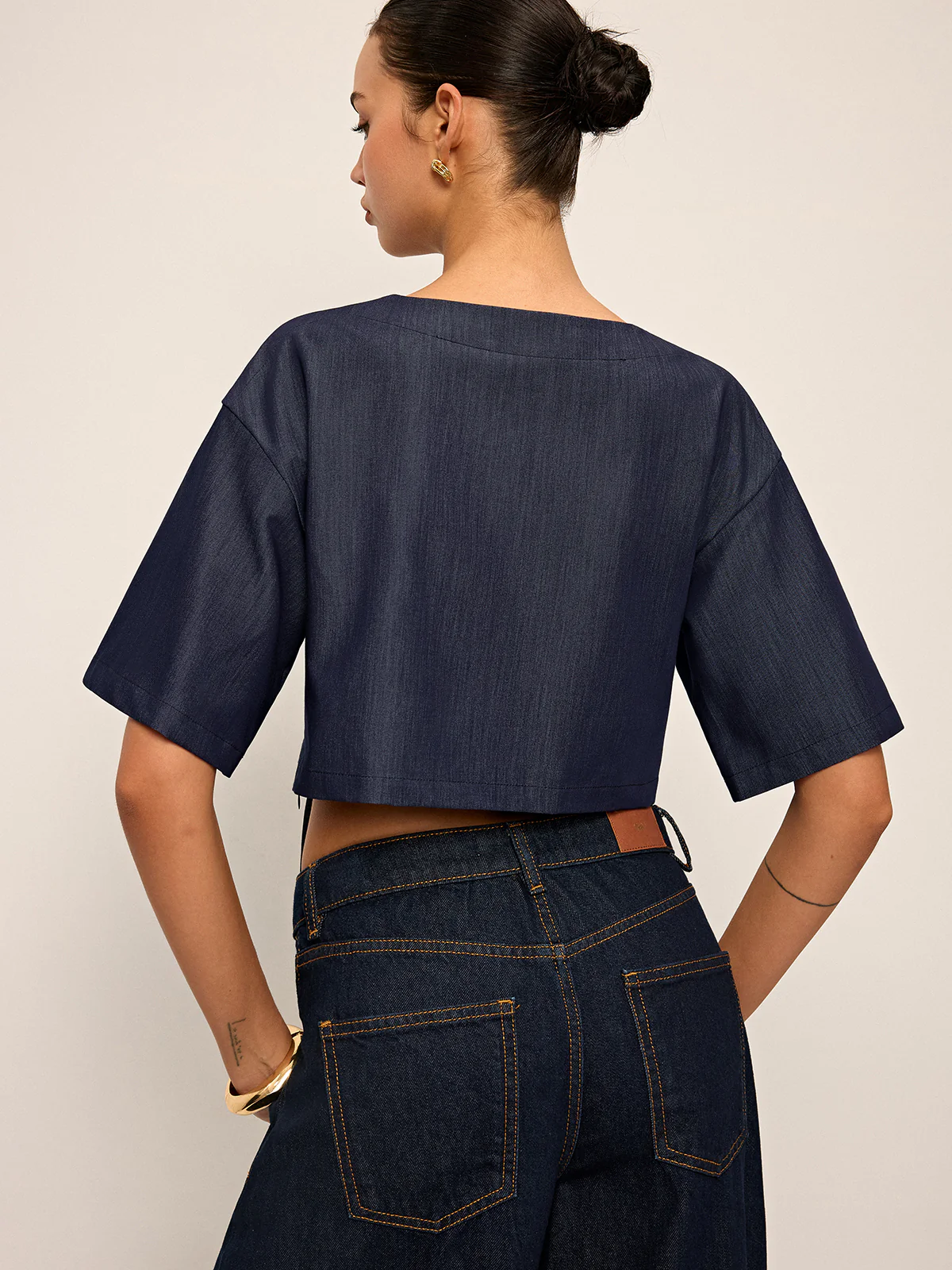 Tie-Front Crop Top - Wholesalesil