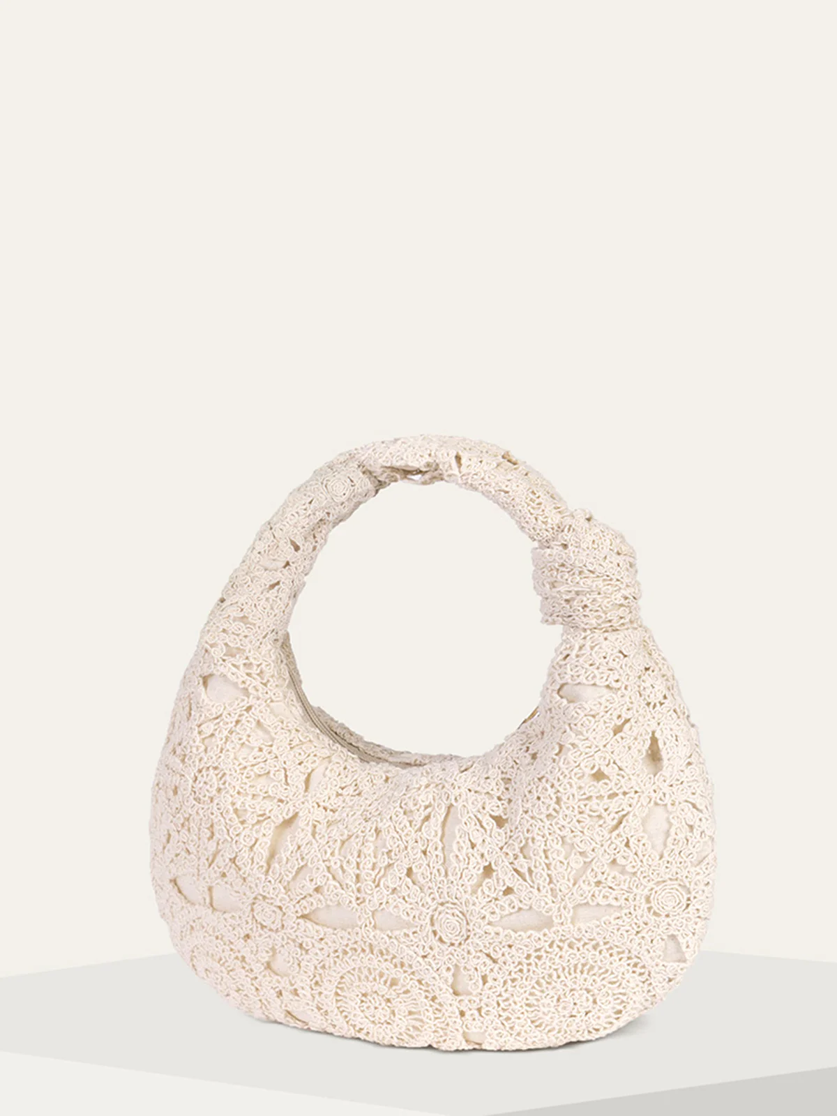 Crochet Knotted Handle Bag - Wholesalesil