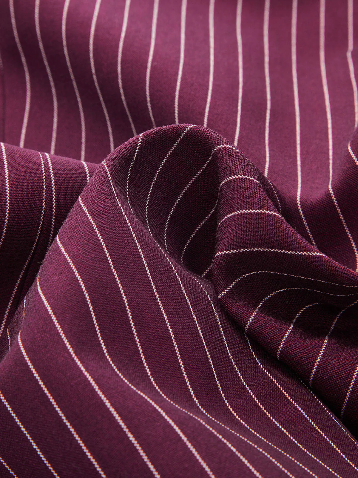 Striped V-Neck Blouse with Metal Button - Wholesalesil