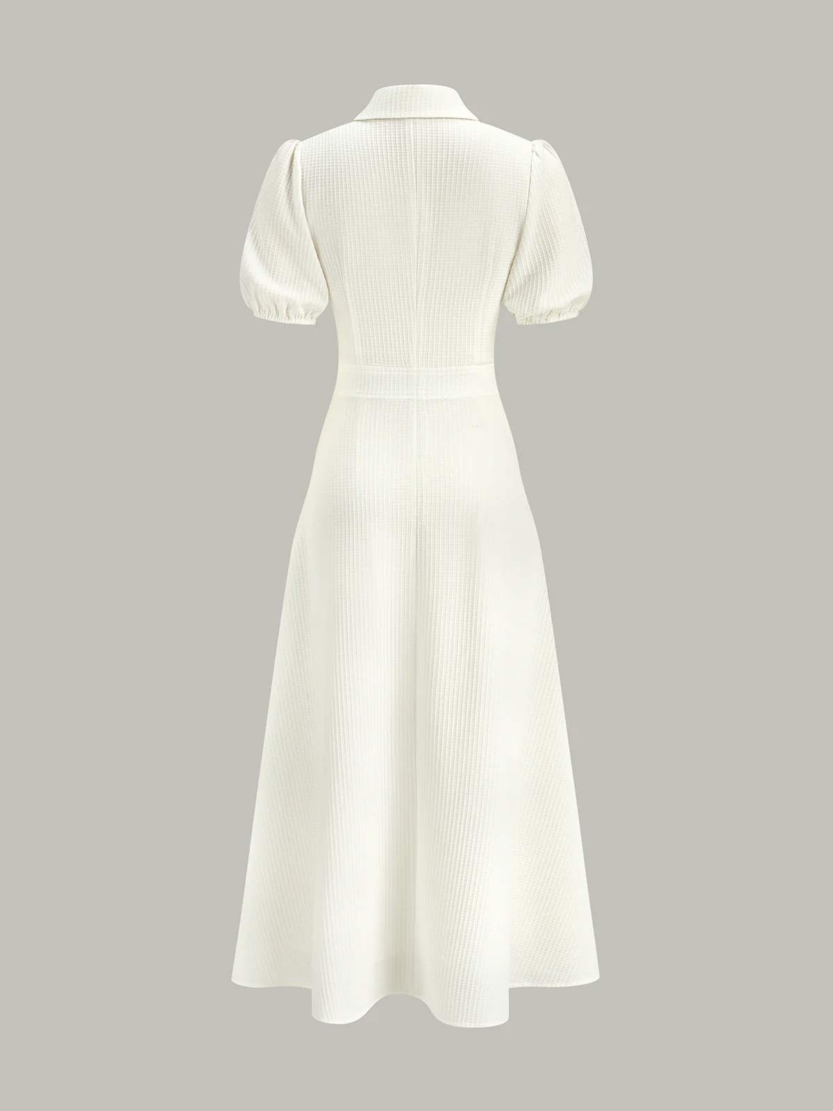 Textured Polo Neck Midi Dress - Wholesalesil