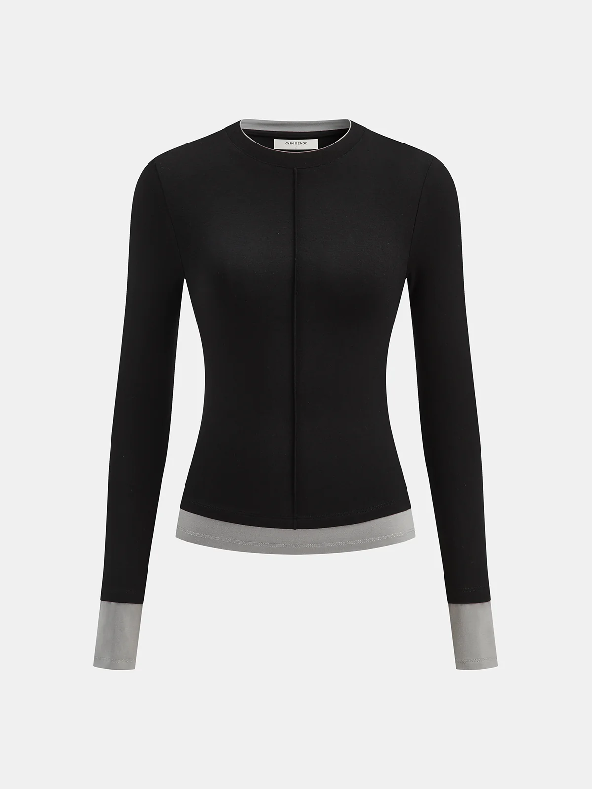 Color-Block Long-Sleeve Top - Wholesalesil