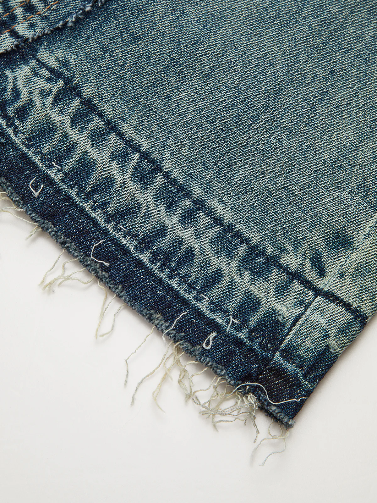 Frayed Hem Paneled Design High-Waisted Jeans - Wholesalesil