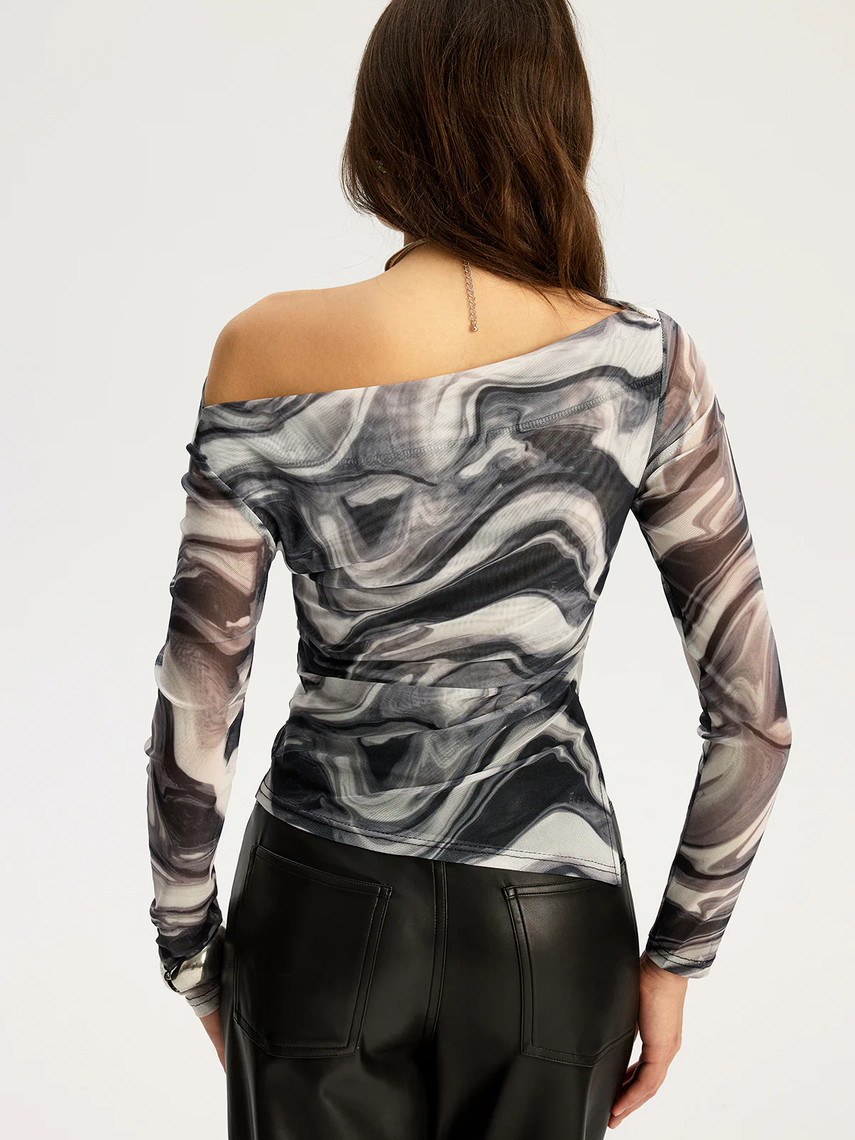 Stormy Mesh Off Shoulder Top - Wholesalesil