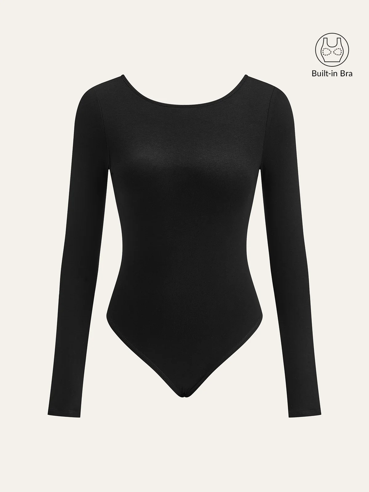 Bra-Free Long Sleeve Backless Bodysuit - Wholesalesil