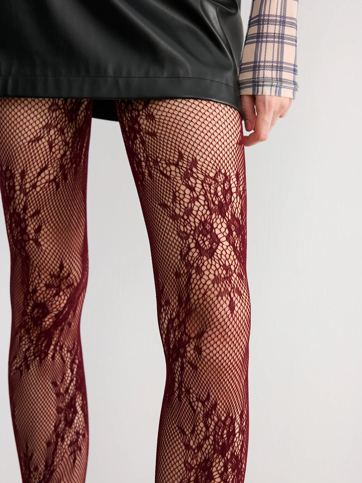 Floral Lace Fishnet Tights - Wholesalesil