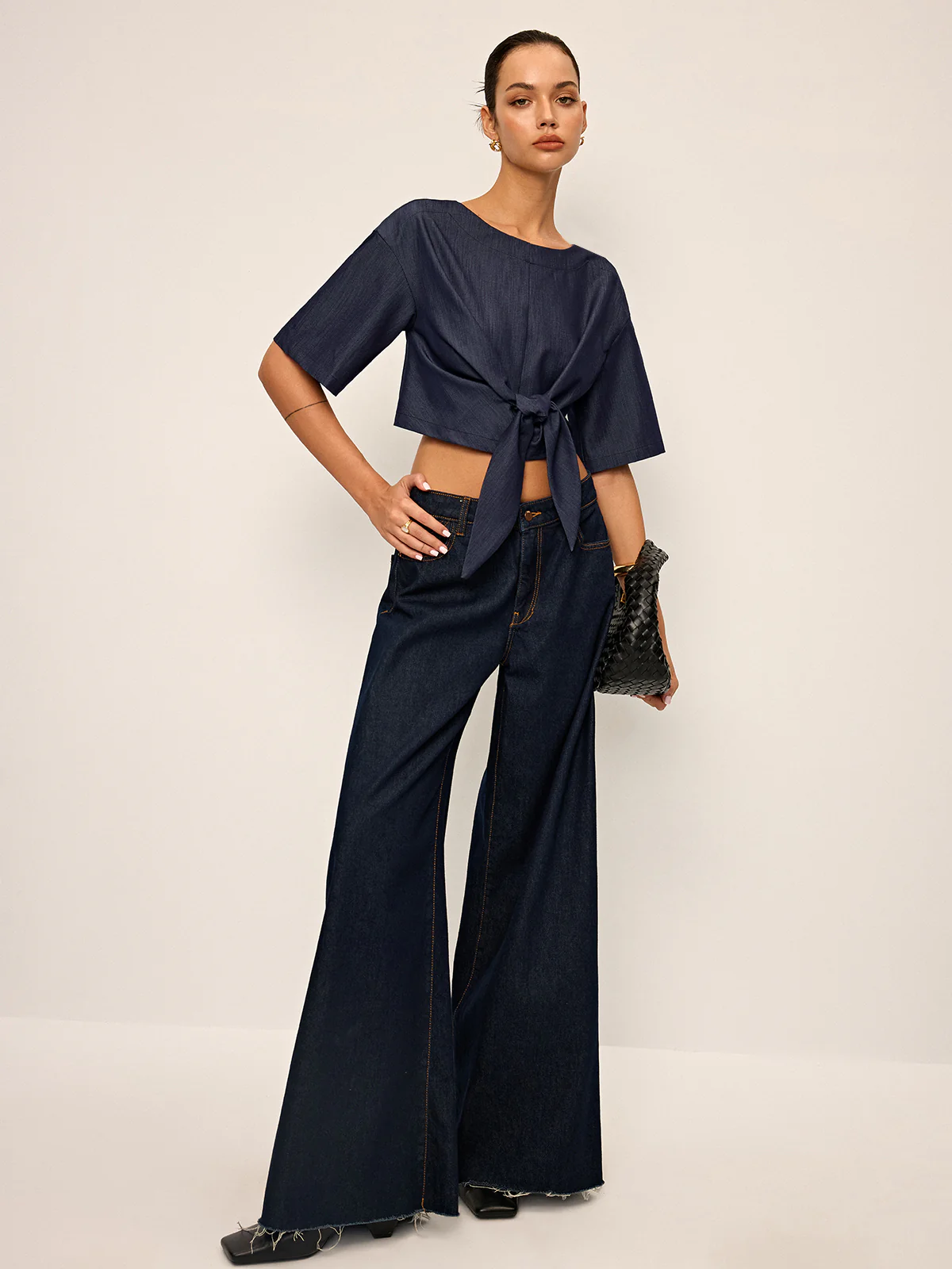 Tie-Front Crop Top - Wholesalesil