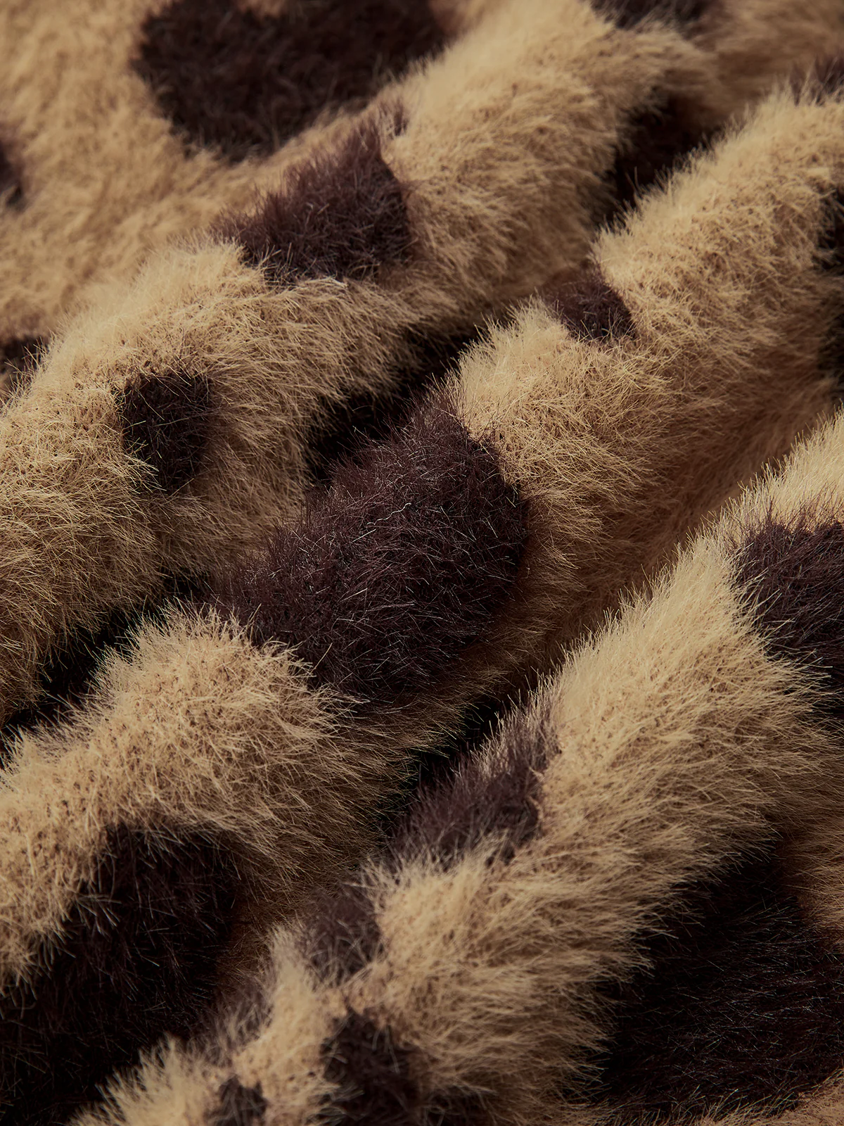 Leopard Print Fuzzy Knit Cardigan - Wholesalesil