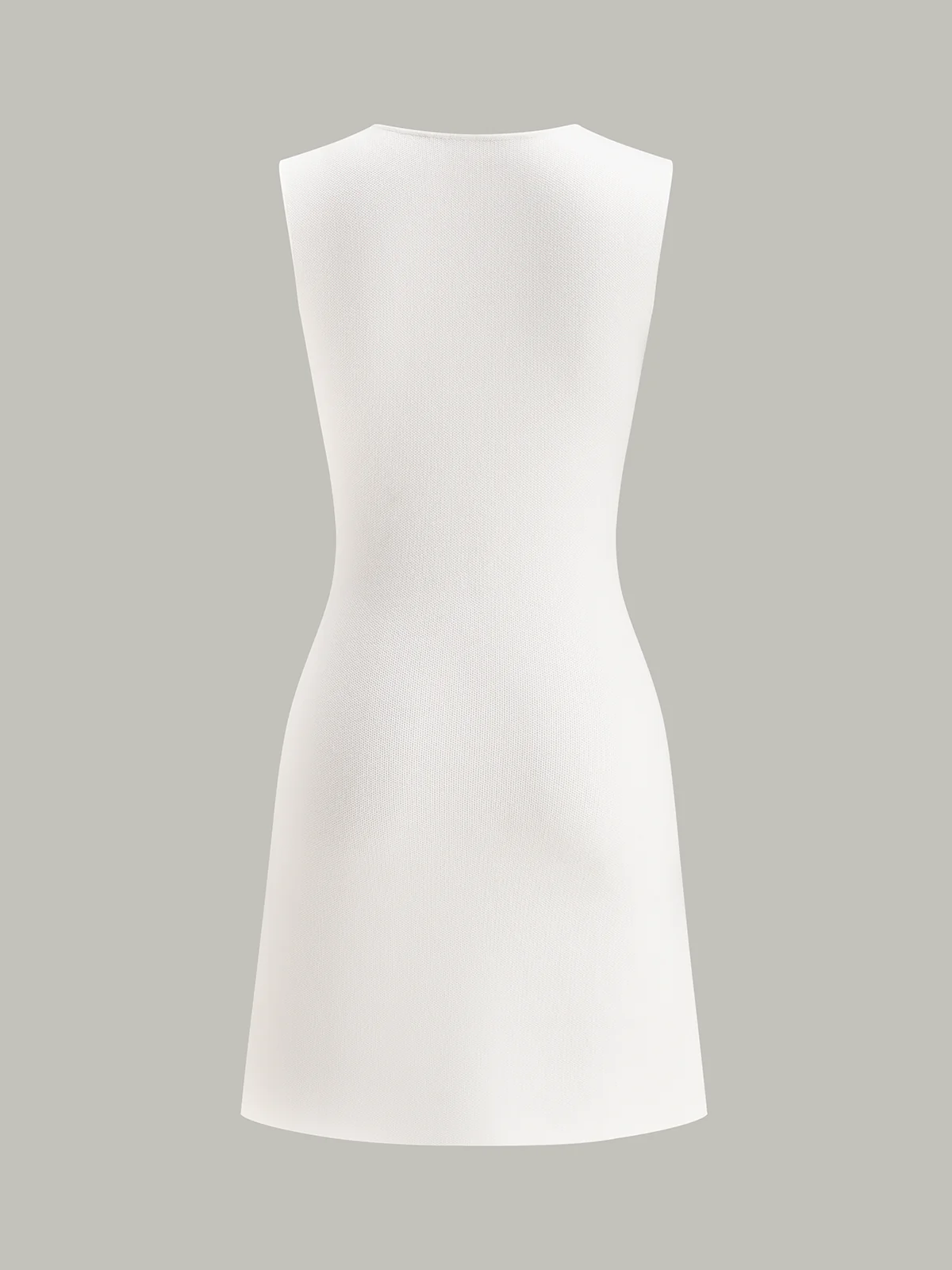 Sleeveless Slit Mini Dress with Metal Decor - Wholesalesil