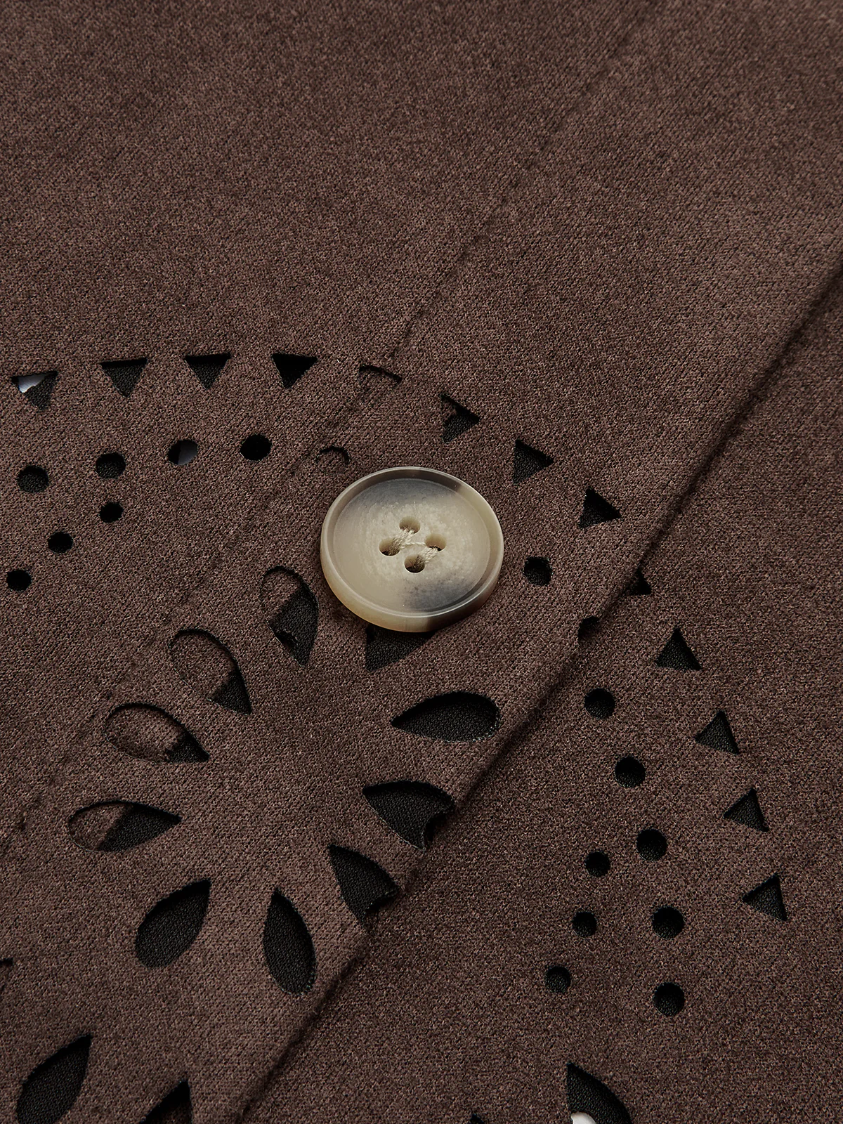 Hollow Hem Suede Effect Jacket - Wholesalesil