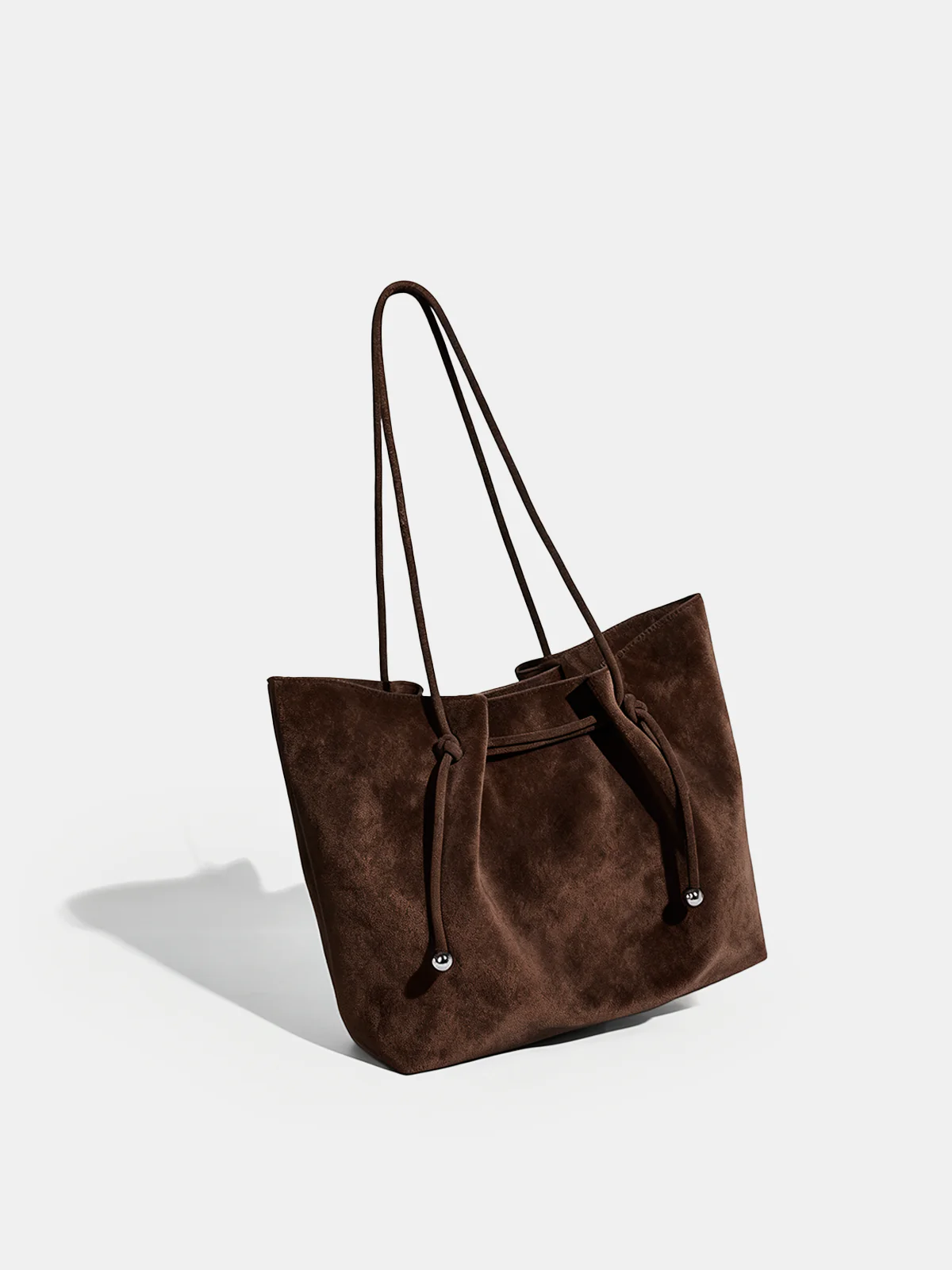 Suede Effect Drawstring Tote Bag - Wholesalesil